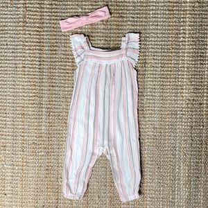 carter’s babygirl striped jumpsuit